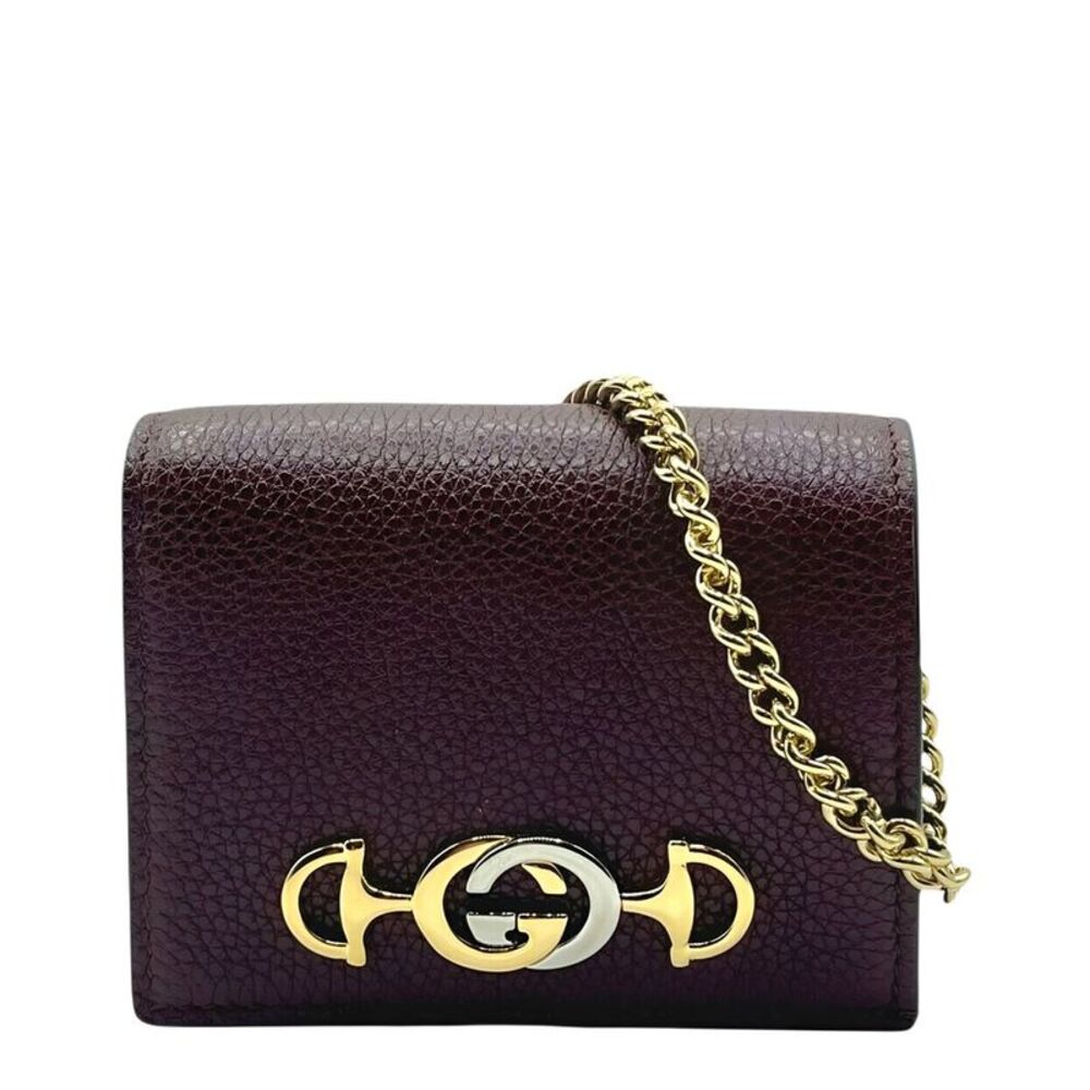 Gucci Leather Bifold Wallet, Brown